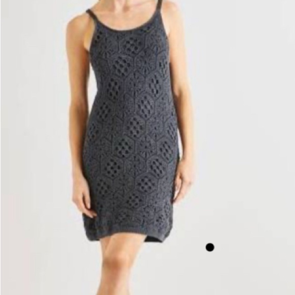 Splendid charcoal Crochet tank Dress NWT
